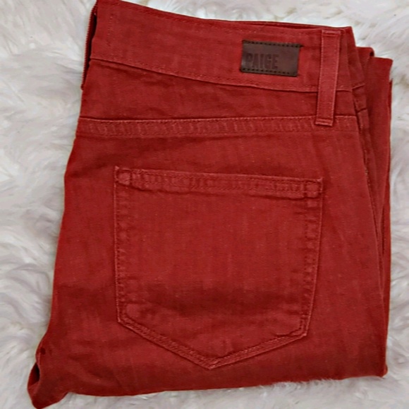 PAIGE Verdugo ultra skinny vintage red 27 nwot - Picture 2 of 8